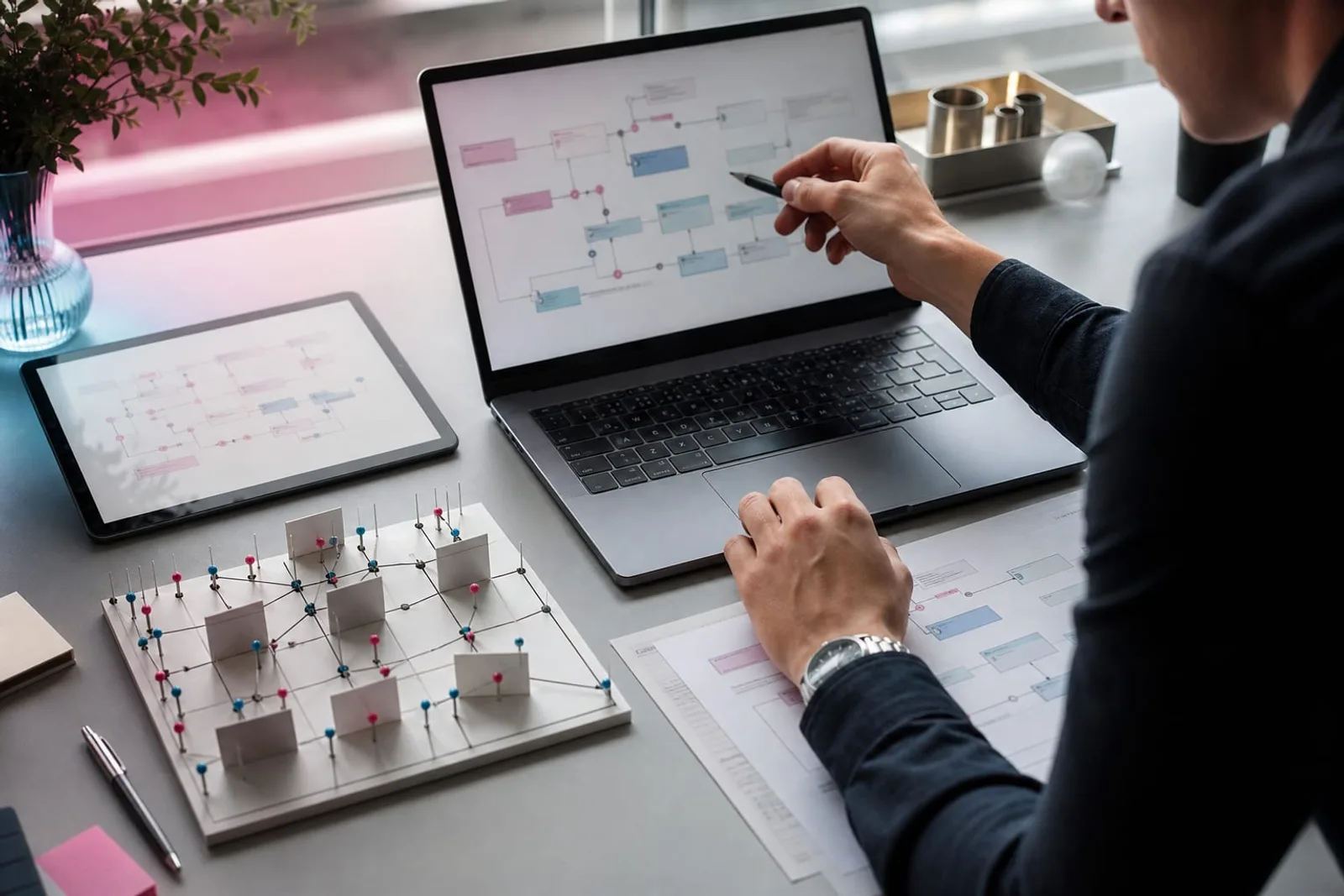 An analyst validating events across a measurement system