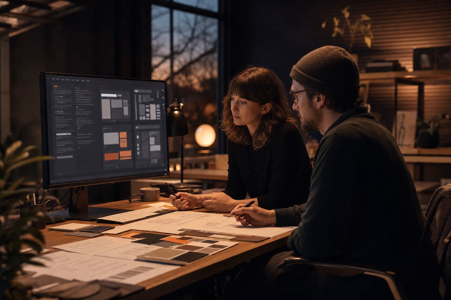 MG Studio collaborators planning a digital project