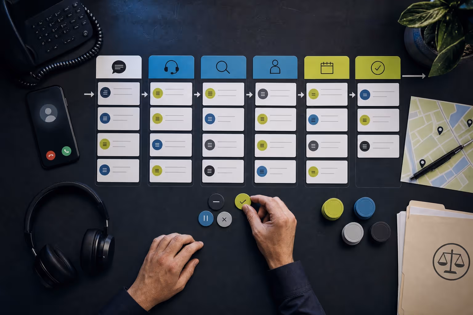 The work continues after the lead arrives.